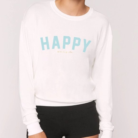 Spiritual Gangster Tops - Spiritual Gangster Happy Savasana Sweatshirt, Small